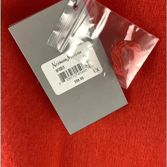 NWT Neiman Marcus Sz 1X 100% Cashmere Knit Tank Top Red Pullover Style - Picture 5 of 7